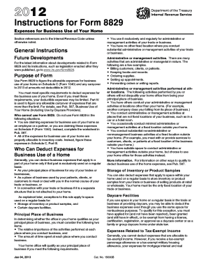 Instructions for Form 8829