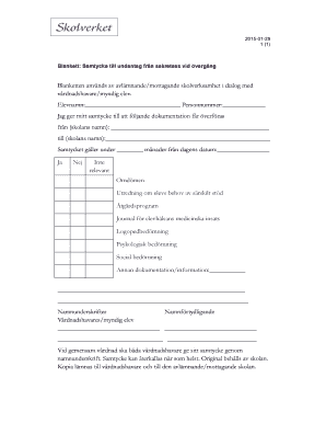 Swedish Student Privacy Waiver Form