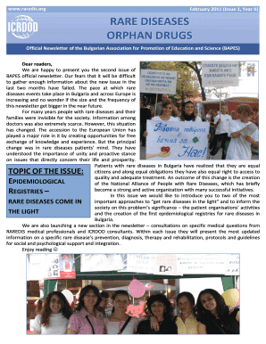 Wwwraredisorg February 2011 Issue 1 Year I RARE