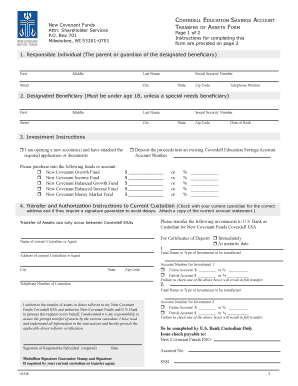 Coverdell Education Savings Account Transfer Form