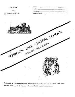 New York Non-Teaching Position Application