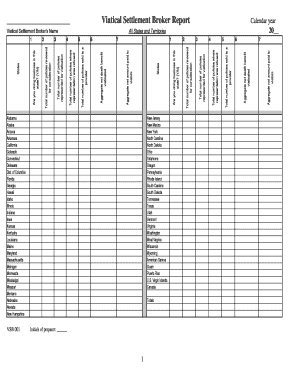 Viatical Settlement Broker Report