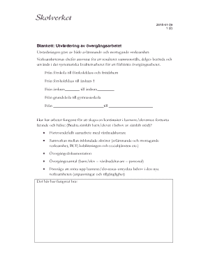Swedish Transition Work Evaluation Form