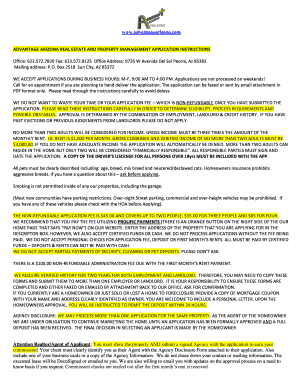 Arizona Rental Application Form