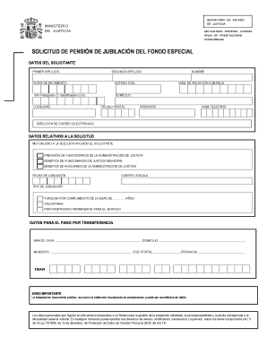 Solicitud de Pensión de Jubilación