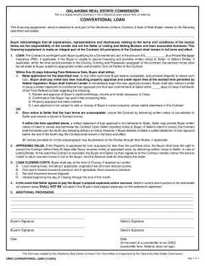Oklahoma Conventional Loan Contract
