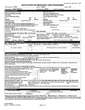 Merchant Card Processing Application