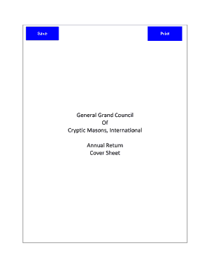 Cryptic Masons Annual Return Form