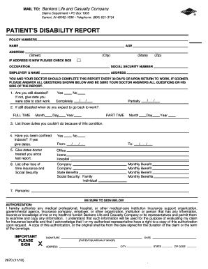 Patient's Disability Report