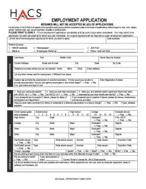 Employment Application Form