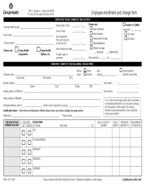 Employee Enrollment and Change Form