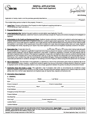 Georgia Rental Application Form
