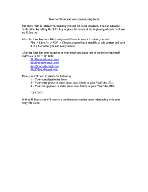 Contest Entry Form