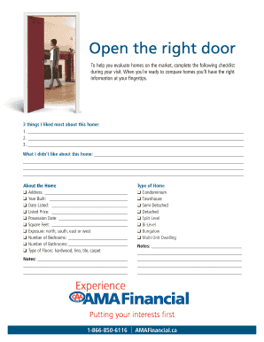 Home Evaluation Checklist