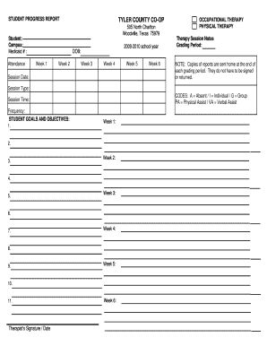 Student Progress Report
