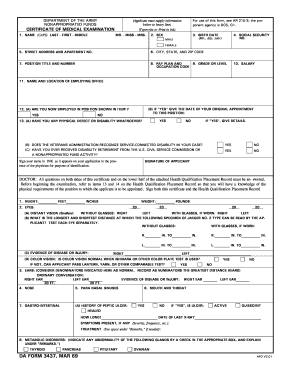 Certificate of Medical Examination