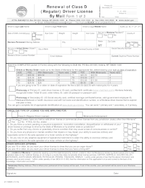 Montana Driver License Renewal Form