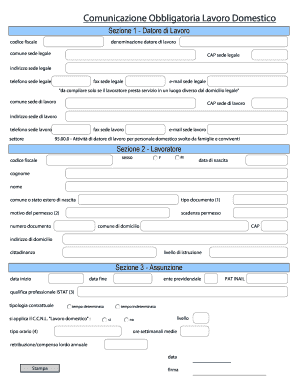 Comunicazione Obbligatoria Lavoro Domestico