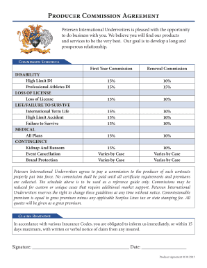 Producer Commission Agreement