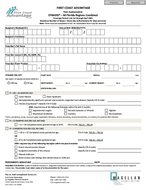 Prior Authorization Form for SYNAGIS in Florida
