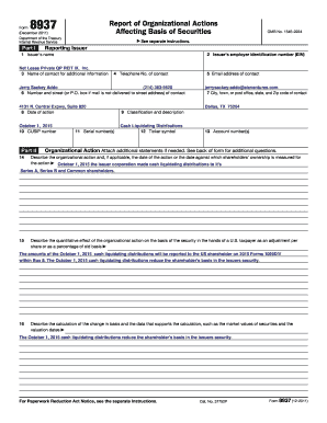IRS Form 8937 Report