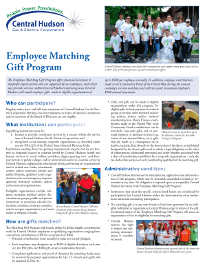 Central Hudson Employee Matching Gift Program