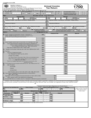 BIR Form 1700 Annual Income Tax Return