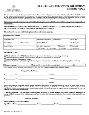 457(b) Salary Reduction Agreement