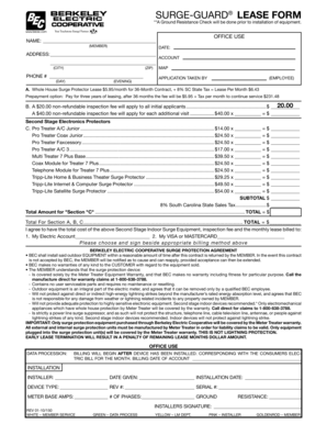 Surge Protector Lease Agreement