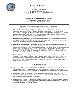 Commercial Building Permit Application