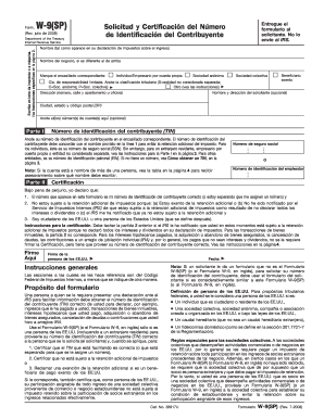 Form. W-9(SP)
