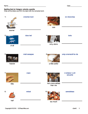 Spelling Quiz for Adverbs of Quantity