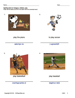 Children Play Spelling Quiz
