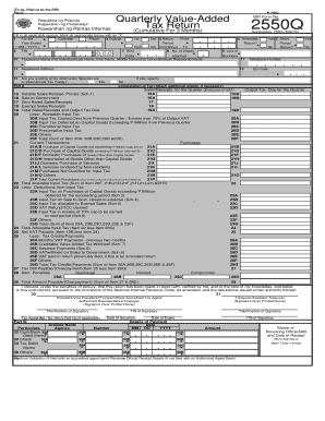 Philippines BIR Form 2550Q