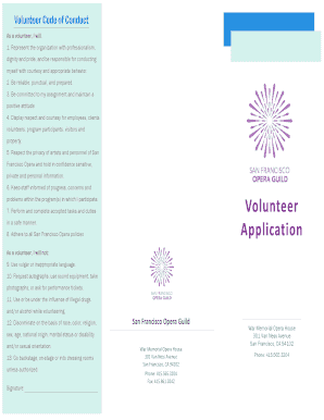 Volunteer Code of Conduct Agreement