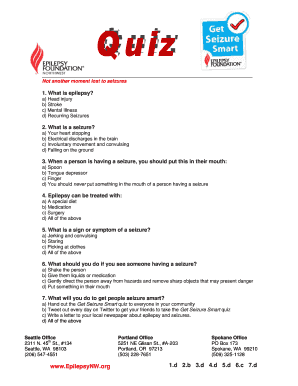Epilepsy Awareness Quiz