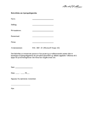 Employee Car Allowance Confirmation