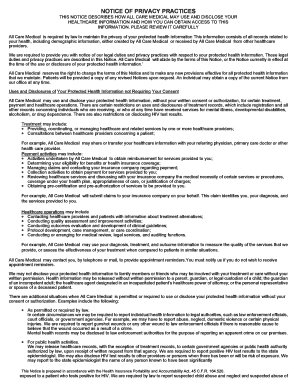 Notice of Privacy Practices