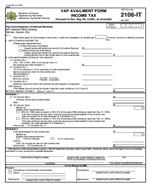 BIR Form 2106-IT