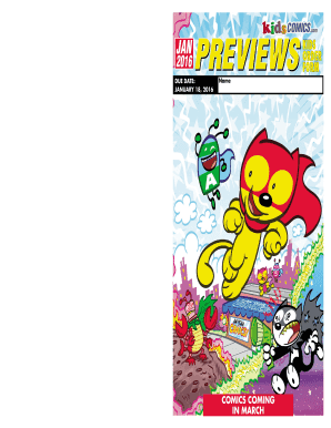 Comic Book Order Form