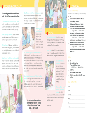 Booklets and Brochures Order Form