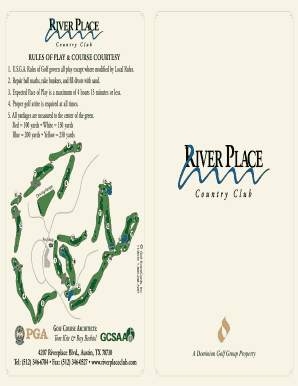 Golf Course Scorecard