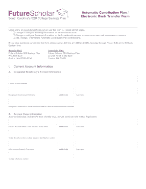Future Scholar 529 Automatic Contribution Plan Form