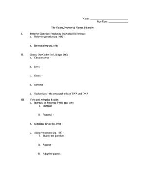 Psychology Study Guide Template