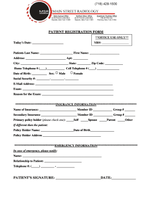 Patient Registration Form