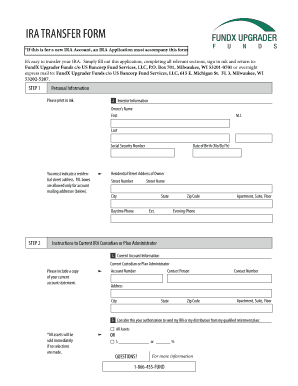 IRA Transfer Form FundX Upgrader