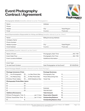 Event Photography Contract