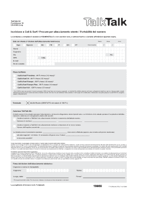 Modulo di iscrizione a Call & Surf
