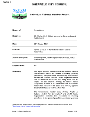 FORM 2 SHEFFIELD CITY COUNCIL - sheffielddemocracy moderngov co