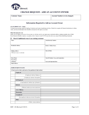 Account Owner Addition Form